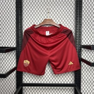 Roma Soccer Jersey Home Custom Shorts 2024/25