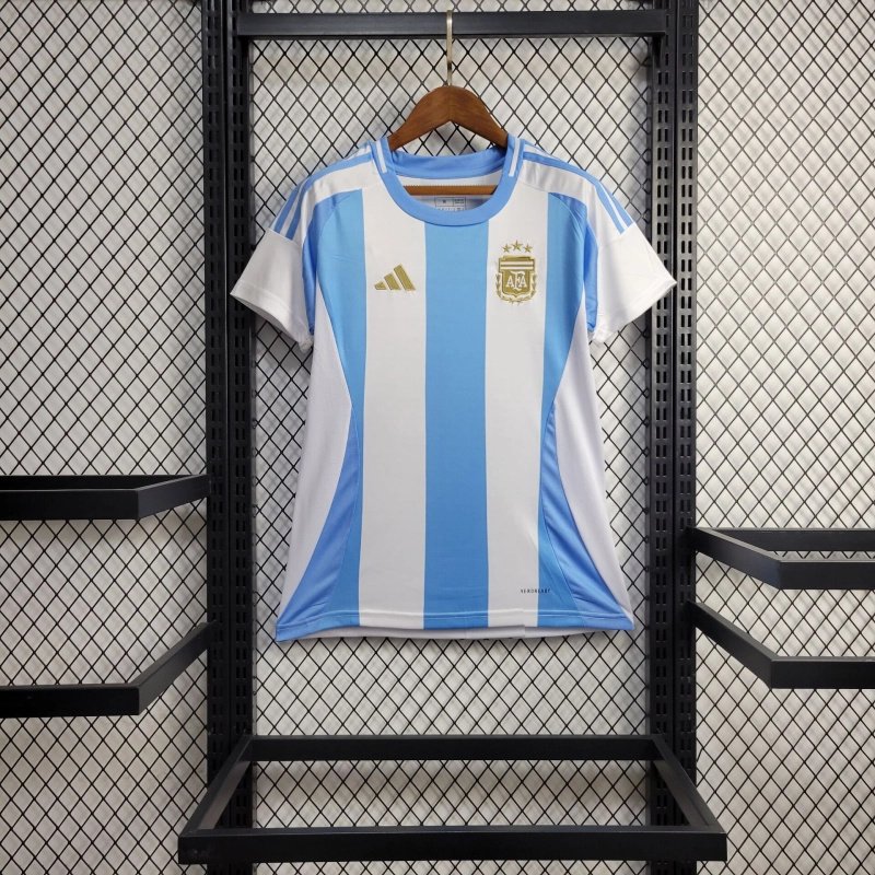 Argentina Soccer Jersey Home Women's Custom Shirt 2024