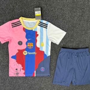 Messi Commemorative Edition Kids Kit Jersey+Shorts 2025/26 - All Club Mix