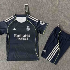 Real Madrid Soccer Jersey Away Kids Kit Jersey+Shorts 2025/26
