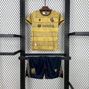 Real Sociedad Soccer Jersey Away Kids Kit Jersey+Shorts 2024/25