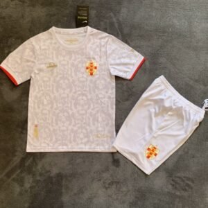 England Soccer Jersey White Comma Special Edition Kids Kit Jersey+Shorts EURO 2024