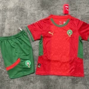 Morocco Soccer Jersey Home Kids Kit Jersey+Shorts 2024-25