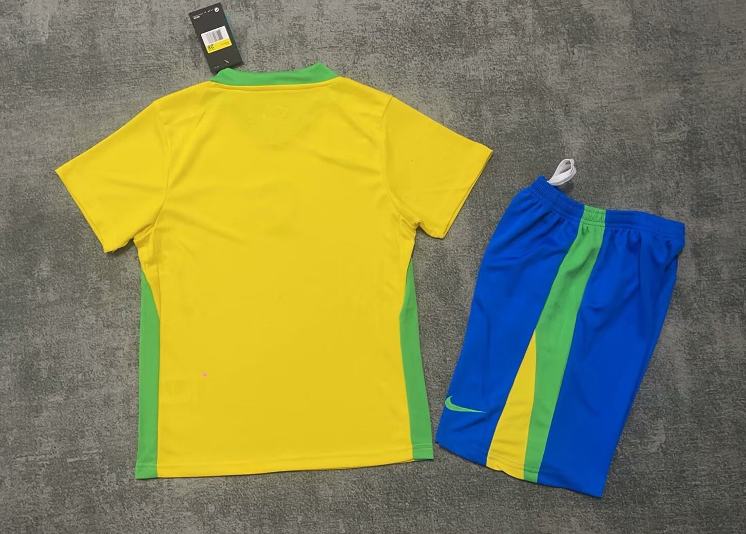 Brazil Home Soccer Uniform Kids Kit Jersey+Shorts 2025 - Image 3