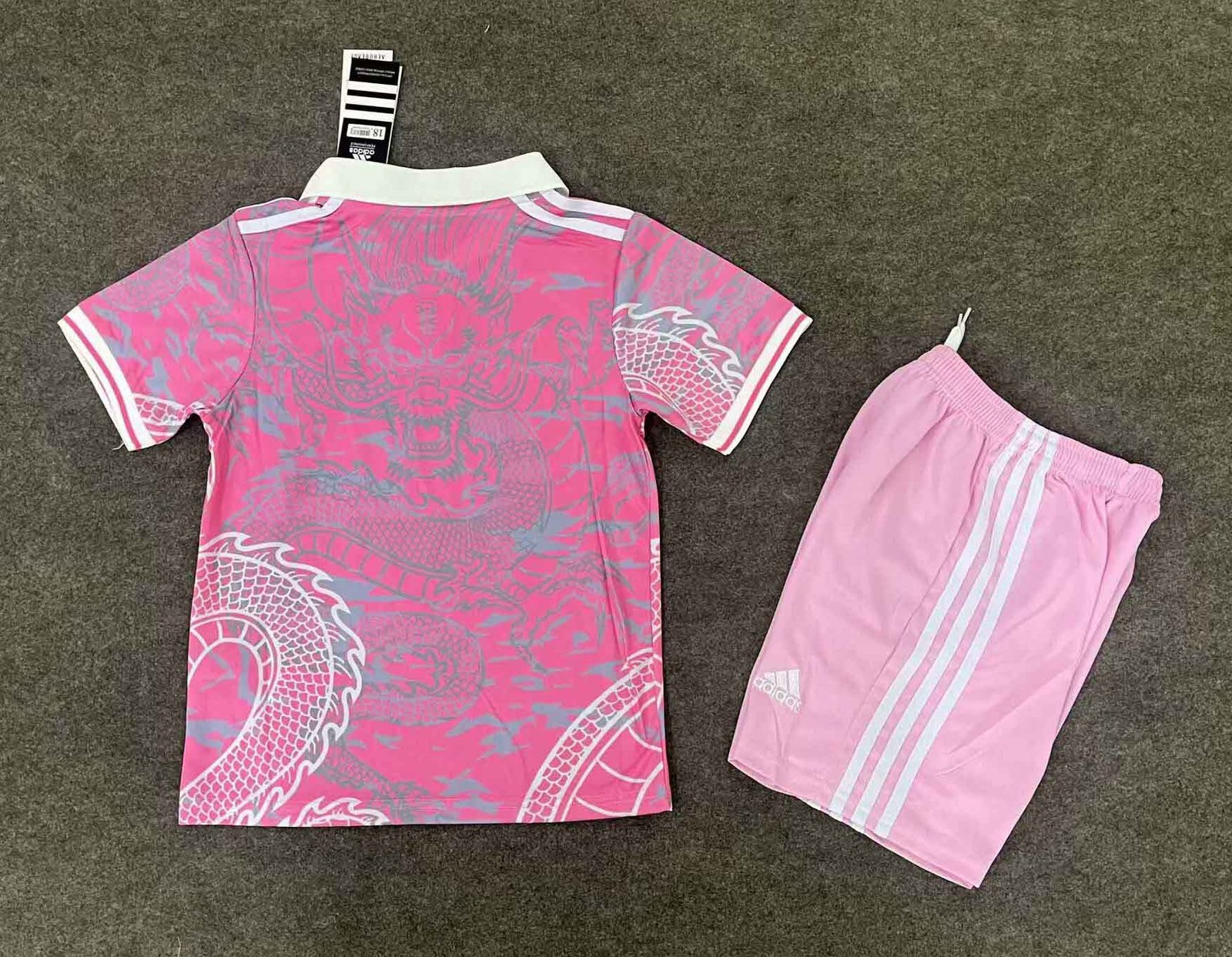 Real Madrid Soccer Jersey Dragon Pink Special Edition Kids Kit Jersey+Shorts 2025/26 - Image 3