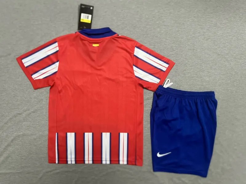 Atletico Madrid Soccer Jersey Home Kids Kit Jersey+Shorts 2024/25 - Image 3