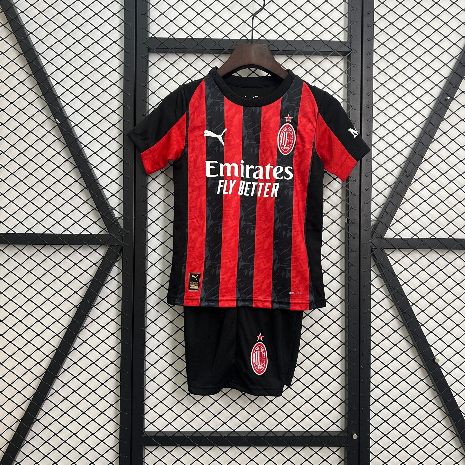 AC Milan Soccer Jersey Home Kids Kit Jersey+Shorts 2025/26