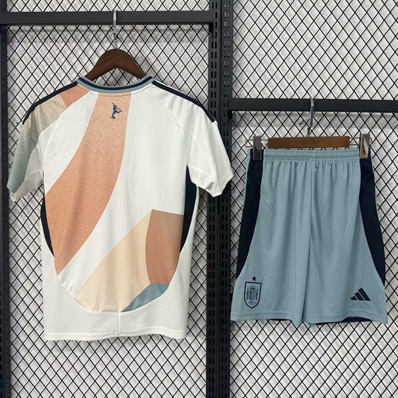 Spain Away Football Uniform Kids Kit Jersey+Shorts 2025 - Image 3