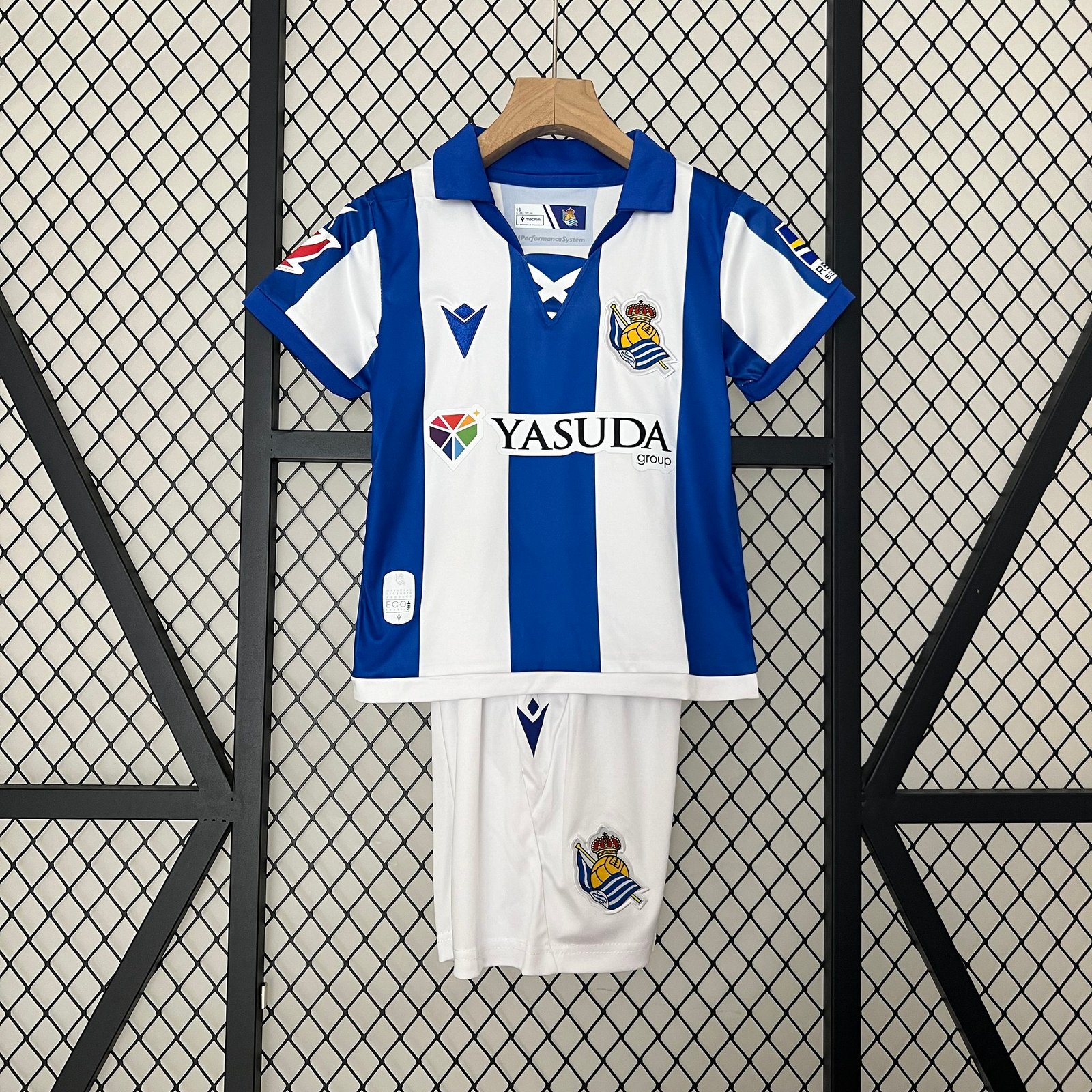 Real Sociedad Soccer Jersey Home Kids Kit Jersey+Shorts 2024/25