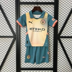 Manchester City Fourth Away Kids Kit Jersey+Shorts 2024/25