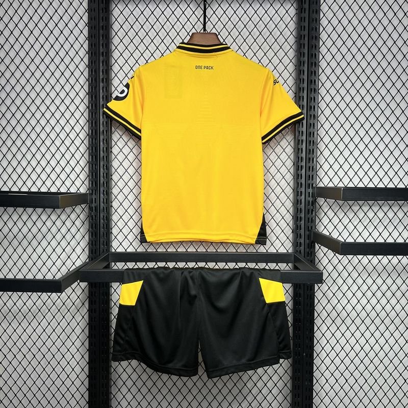 Wolves Football Jersey Home Kids Kit Jersey+Shorts 2024/25 - Image 3