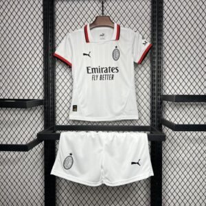 AC Milan Soccer Jersey Away Kids Kit Jersey+Shorts 2024/25