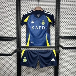 Al Nassr Soccer Jersey Away Kids Kit Jersey+Shorts 2024/25
