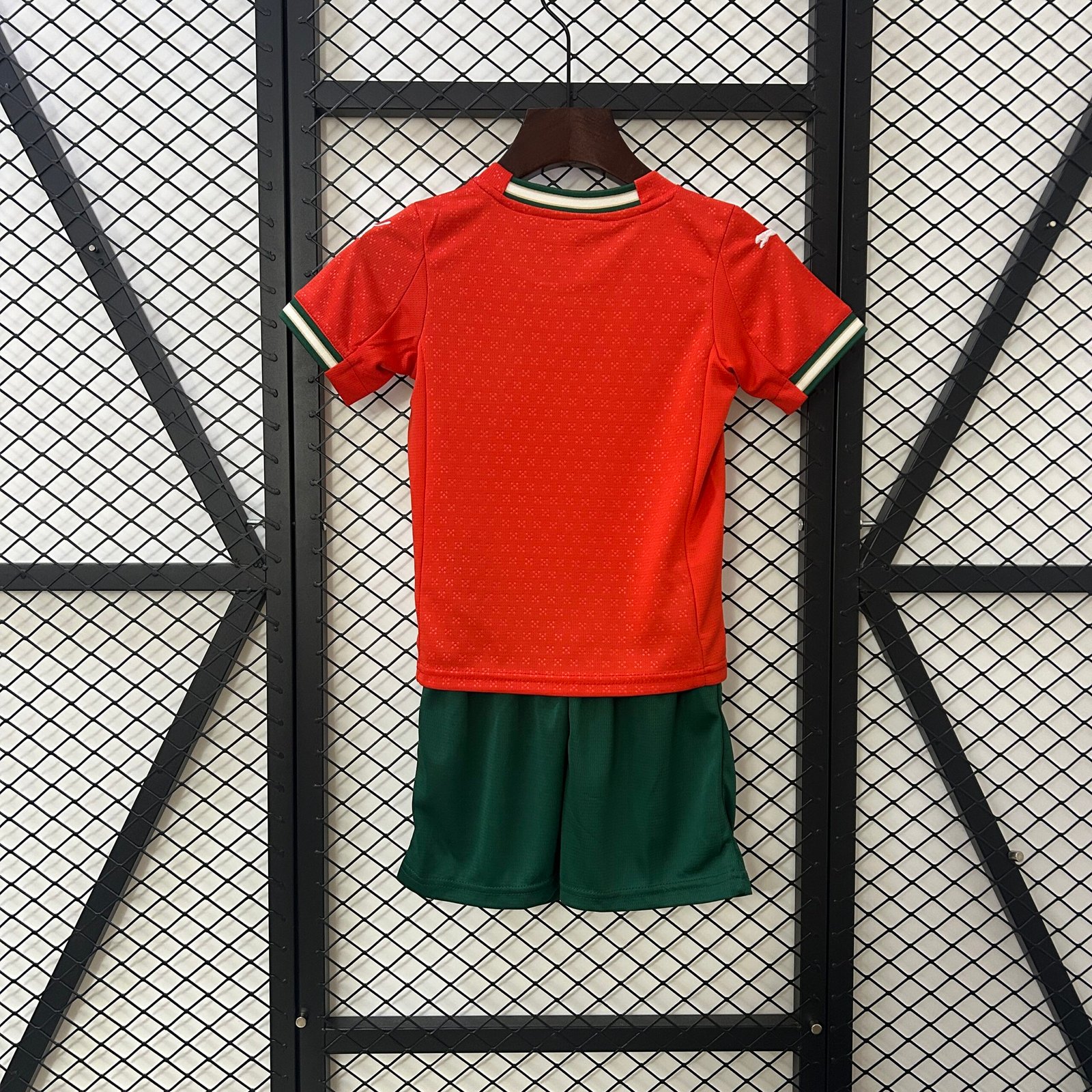 Portugal Home Football Uniform Kids Kit Jersey+Shorts 2025 - Image 3
