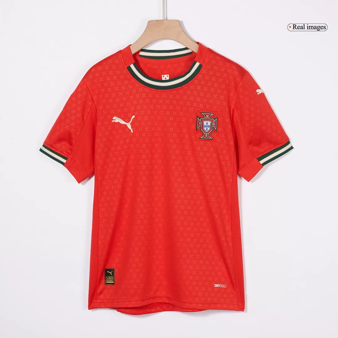 Portugal Home Football Uniform Kids Kit Jersey+Shorts 2025 - Image 4