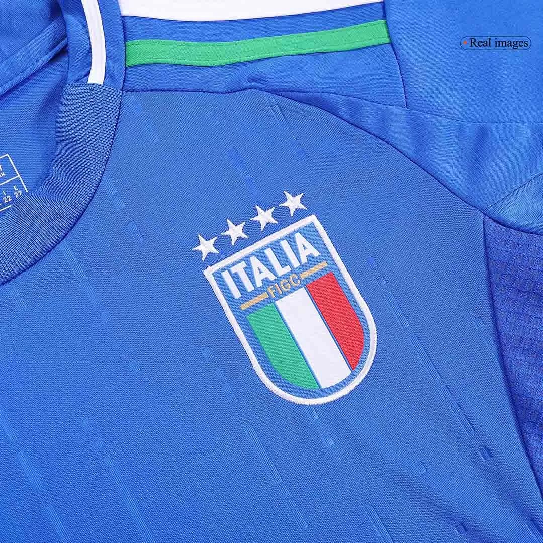 Italy Home Football Uniform Kids Kit Jersey+Shorts EURO 2024 - Image 7