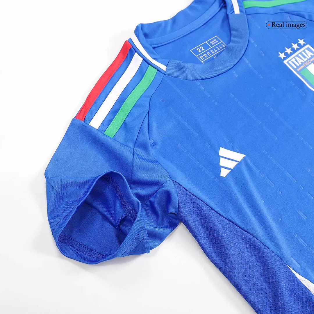 Italy Home Football Uniform Kids Kit Jersey+Shorts EURO 2024 - Image 8