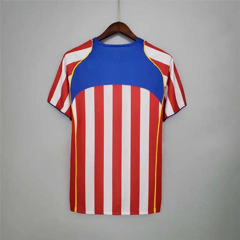 Atletico Madrid Retro Soccer Jersey Home Shirt 2004/05 - Image 3