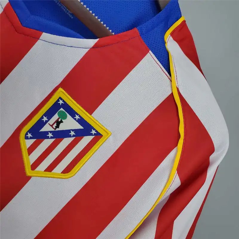 Atletico Madrid Retro Soccer Jersey Home Shirt 2004/05 - Image 5