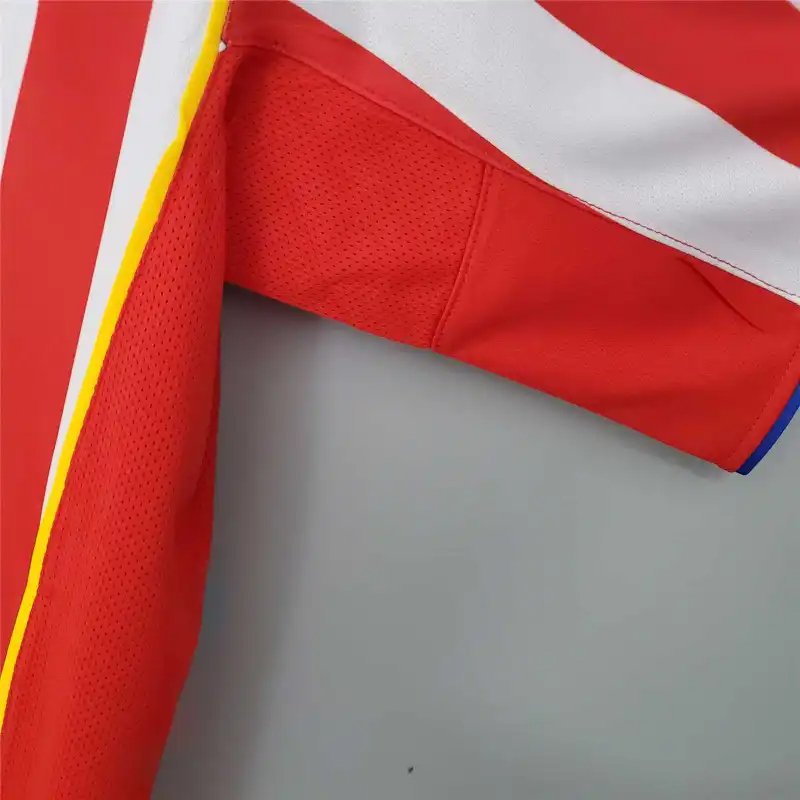 Atletico Madrid Retro Soccer Jersey Home Shirt 2004/05 - Image 6