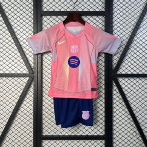 Barcelona Pink Special Edition Soccer Kids Kit Jersey+Shorts 2025/26