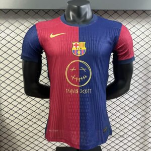 Authentic Soccer Jersey Barcelona Home x Travis Scott Shirt 2024/25
