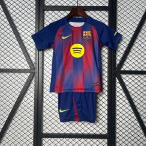 Barcelona Home Soccer Kids Kit Jersey+Shorts 2025/26