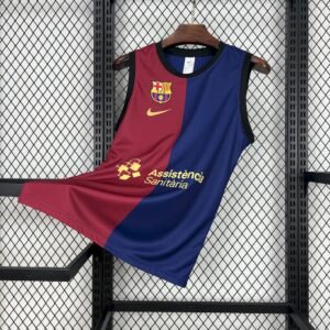 Barcelona Soccer Jersey Basketball Home Custom Vest 2024/25