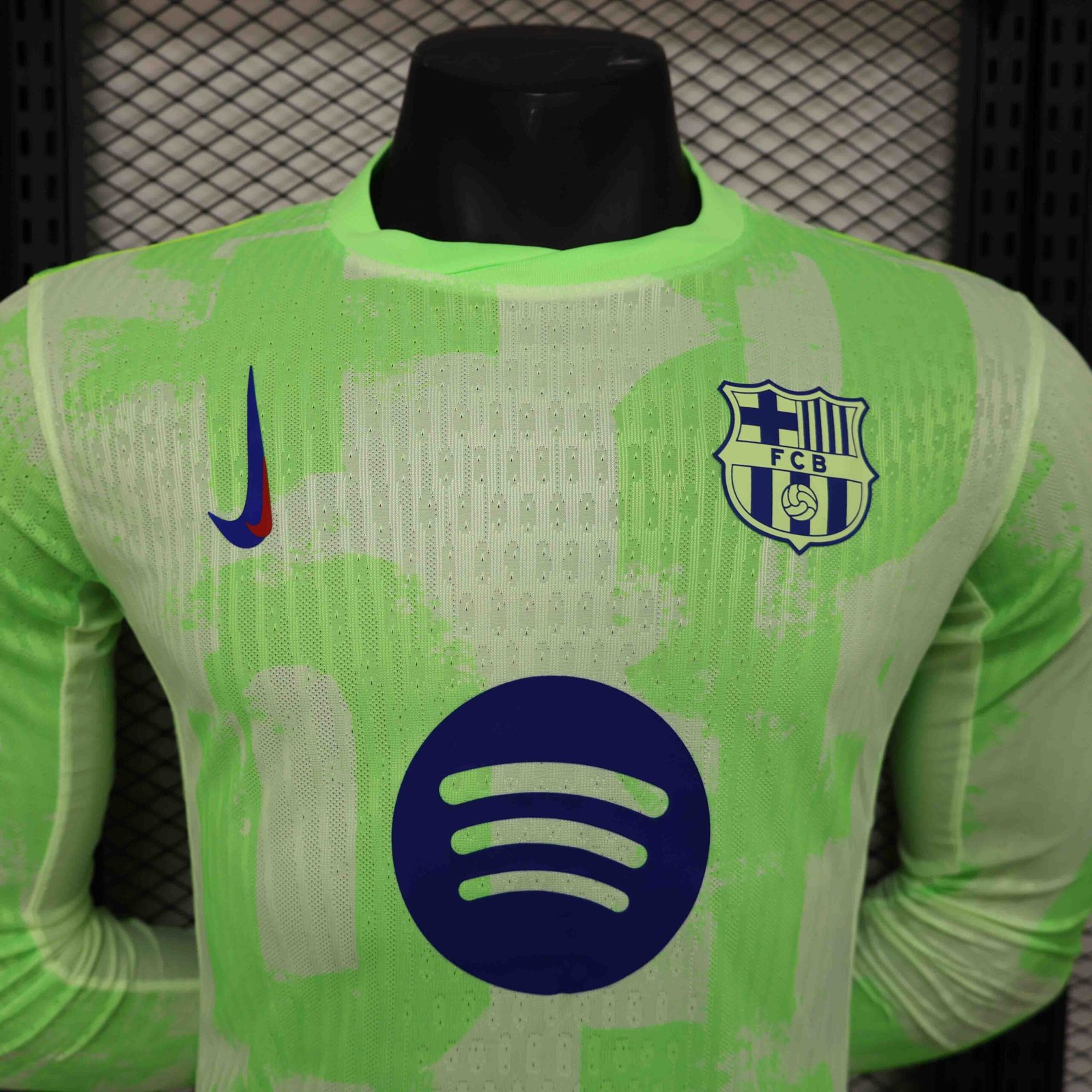 Authentic Soccer Jersey Barcelona Third Away Shirt Long Sleeve 2024/25 Spotify Logo Without Text - Image 4