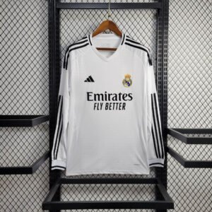 Real Madrid Soccer Jersey Home Custom Long Sleeve Shirt 2024/25