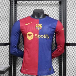 Authentic Soccer Jersey Barcelona Home Long Sleeve Shirt 2024/25