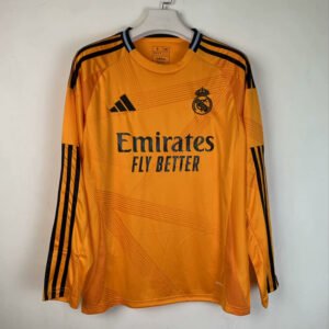 Real Madrid Soccer Jersey Away Custom Shirt Long Sleeve 2024/25