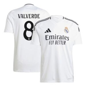 VALVERDE #8 Real Madrid Soccer Jersey Home Custom Shirt 2024/25