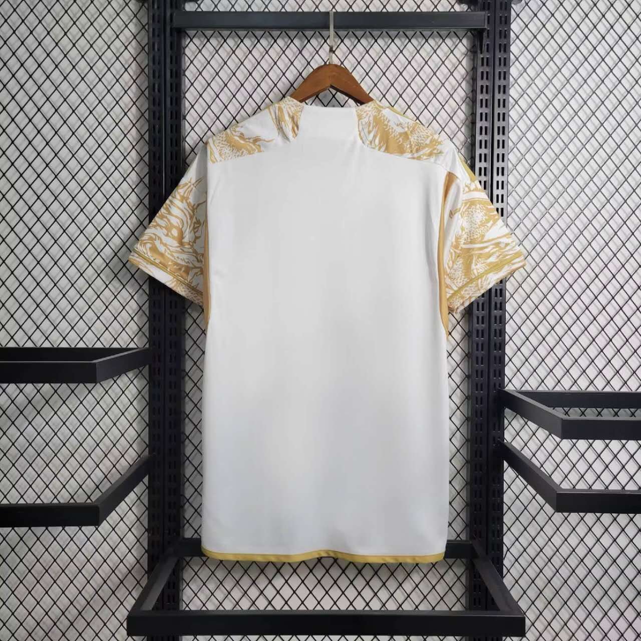 Real Madrid Soccer Jersey Golden & White Custom Shirt 2023/24 - Image 3