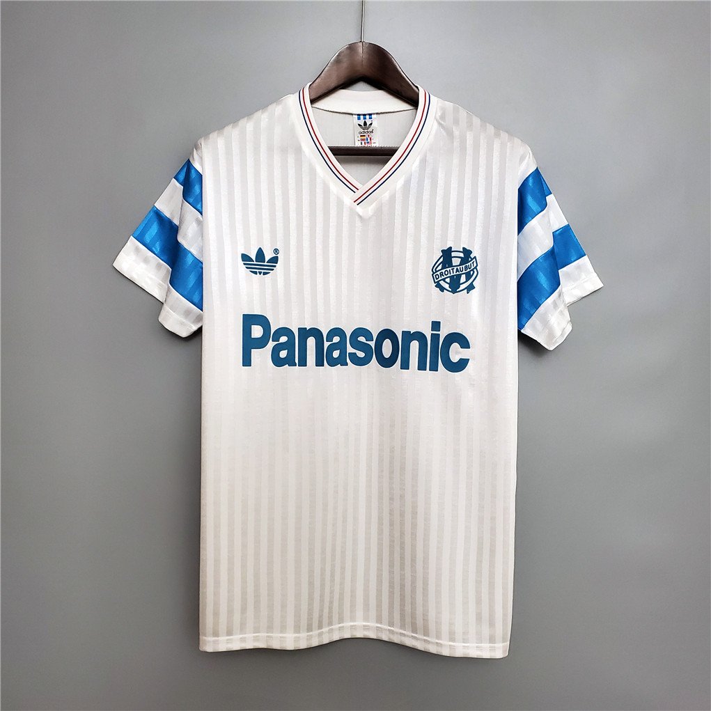 Marseille Retro Soccer Jersey Home Custom Shirt 1989-91