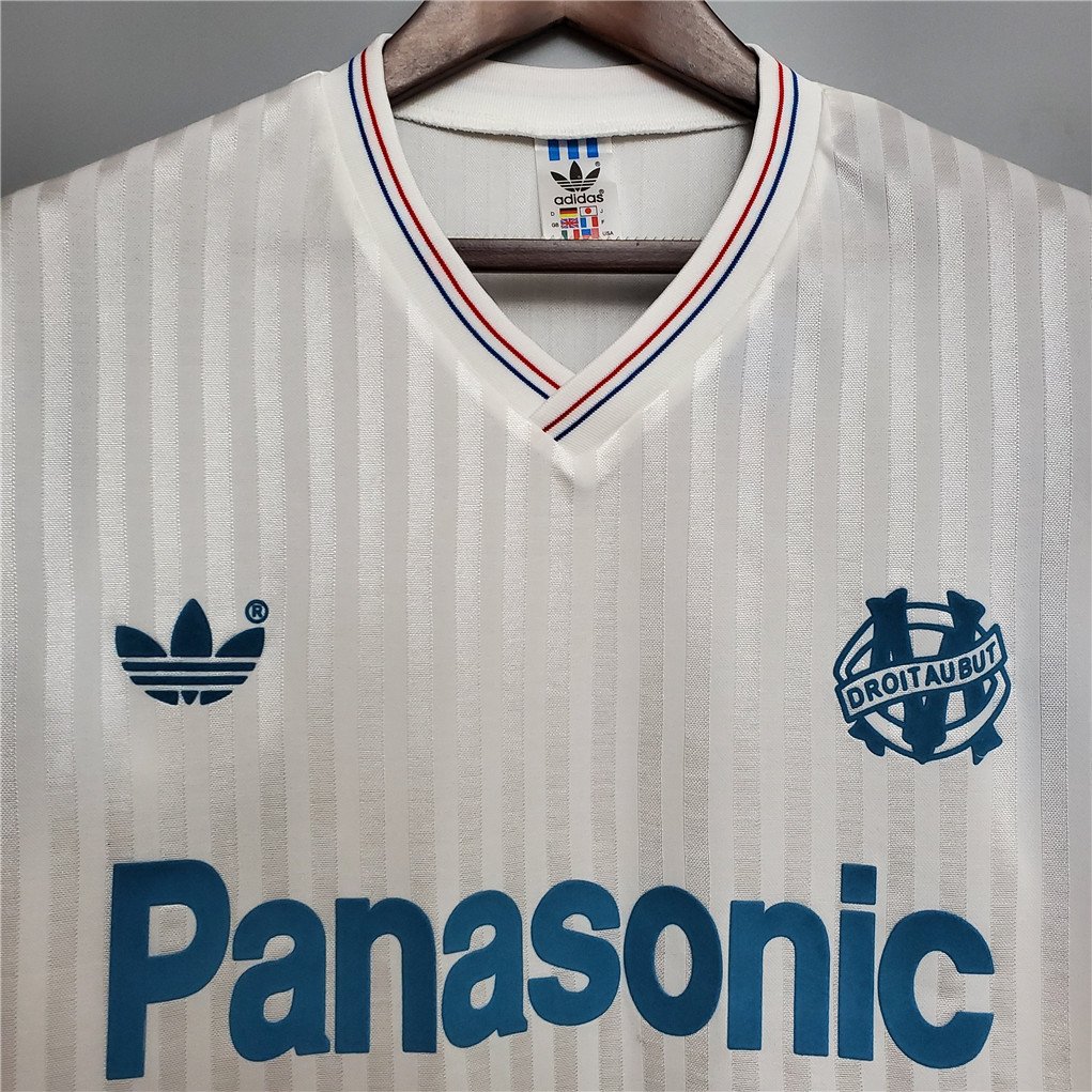 Marseille Retro Soccer Jersey Home Custom Shirt 1989-91 - Image 5