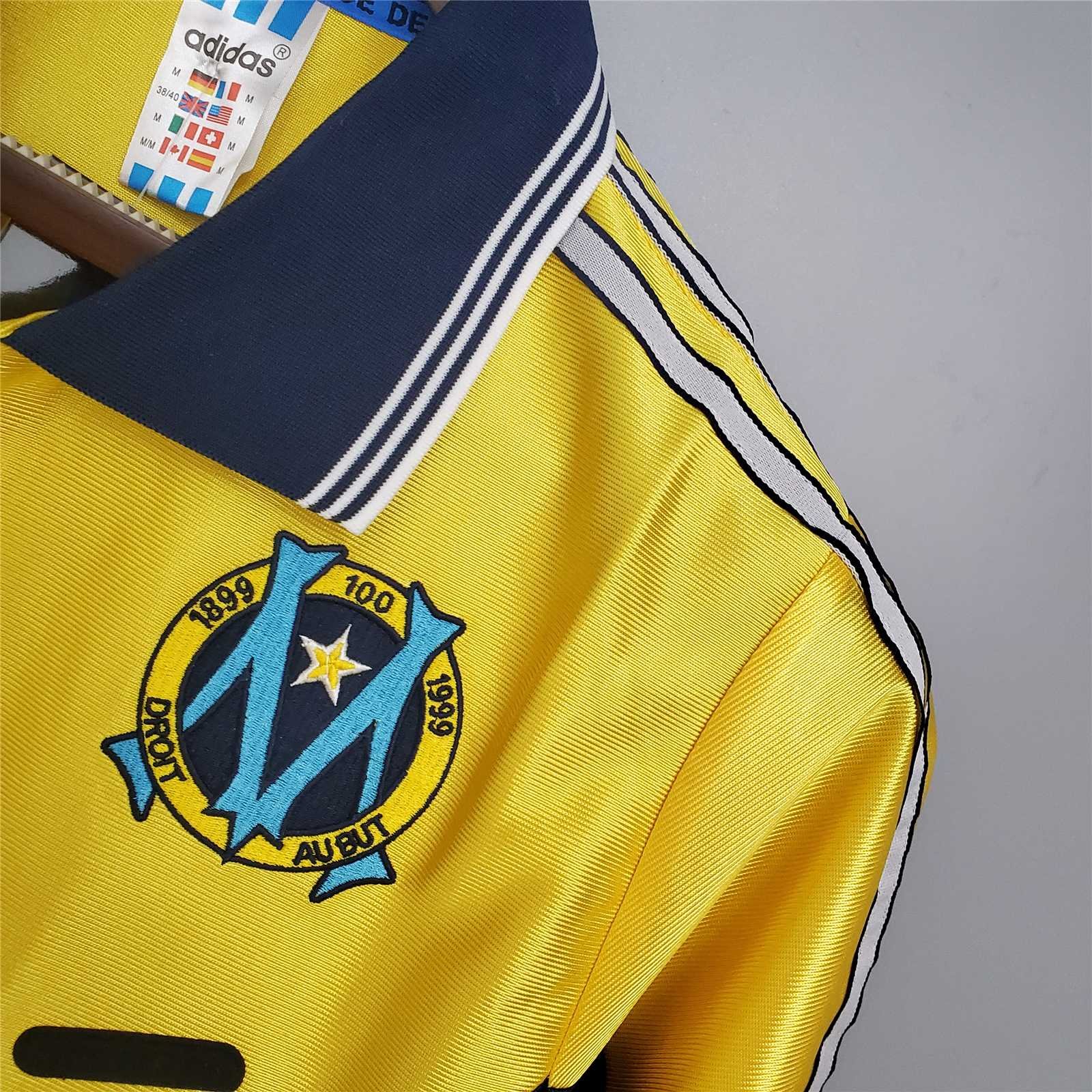 Marseille Retro Soccer Jersey Away Custom Shirt 1998-99 - Image 7