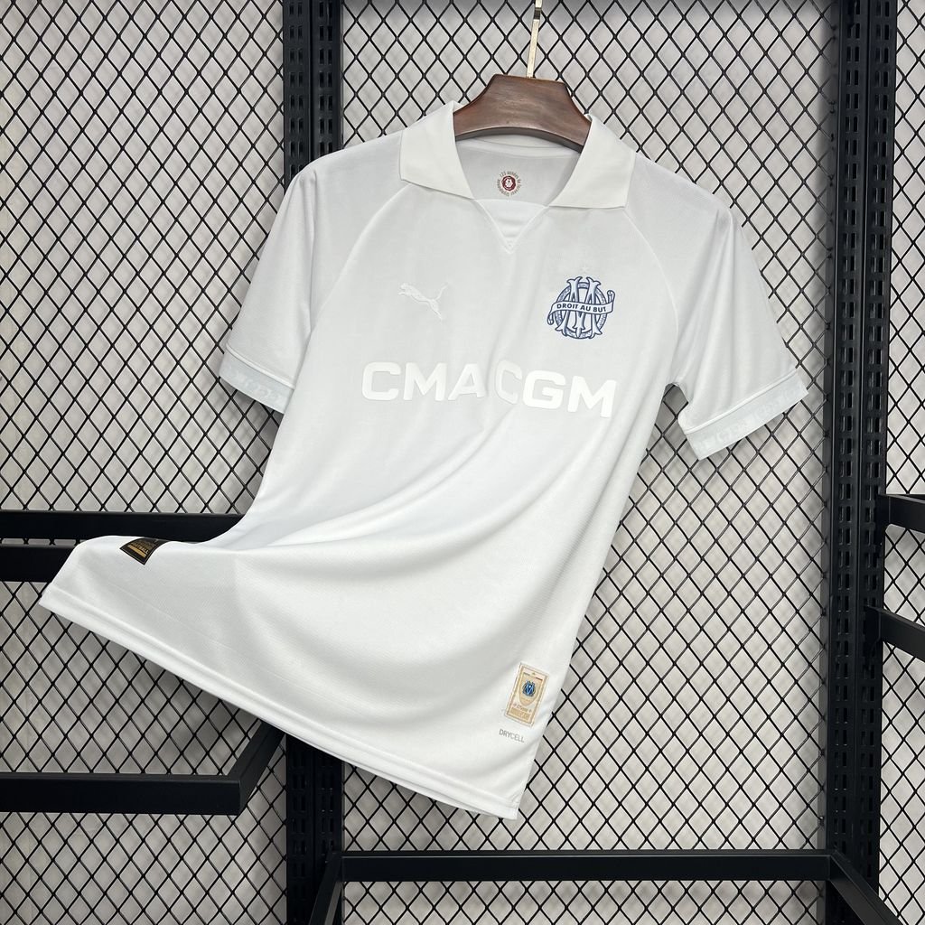 Marseille Soccer Jersey 125th Anniversary White Custom Shirt 2024/25