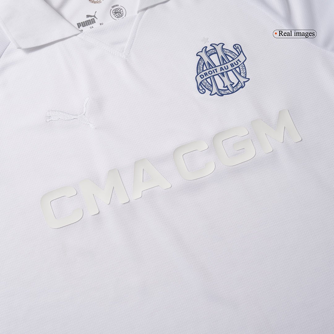 Marseille Soccer Jersey 125th Anniversary White Custom Shirt 2024/25 - Image 5