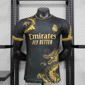 Real Madrid Authentic Soccer Jersey Golden Dragon Special Edition Shirt 2024/25