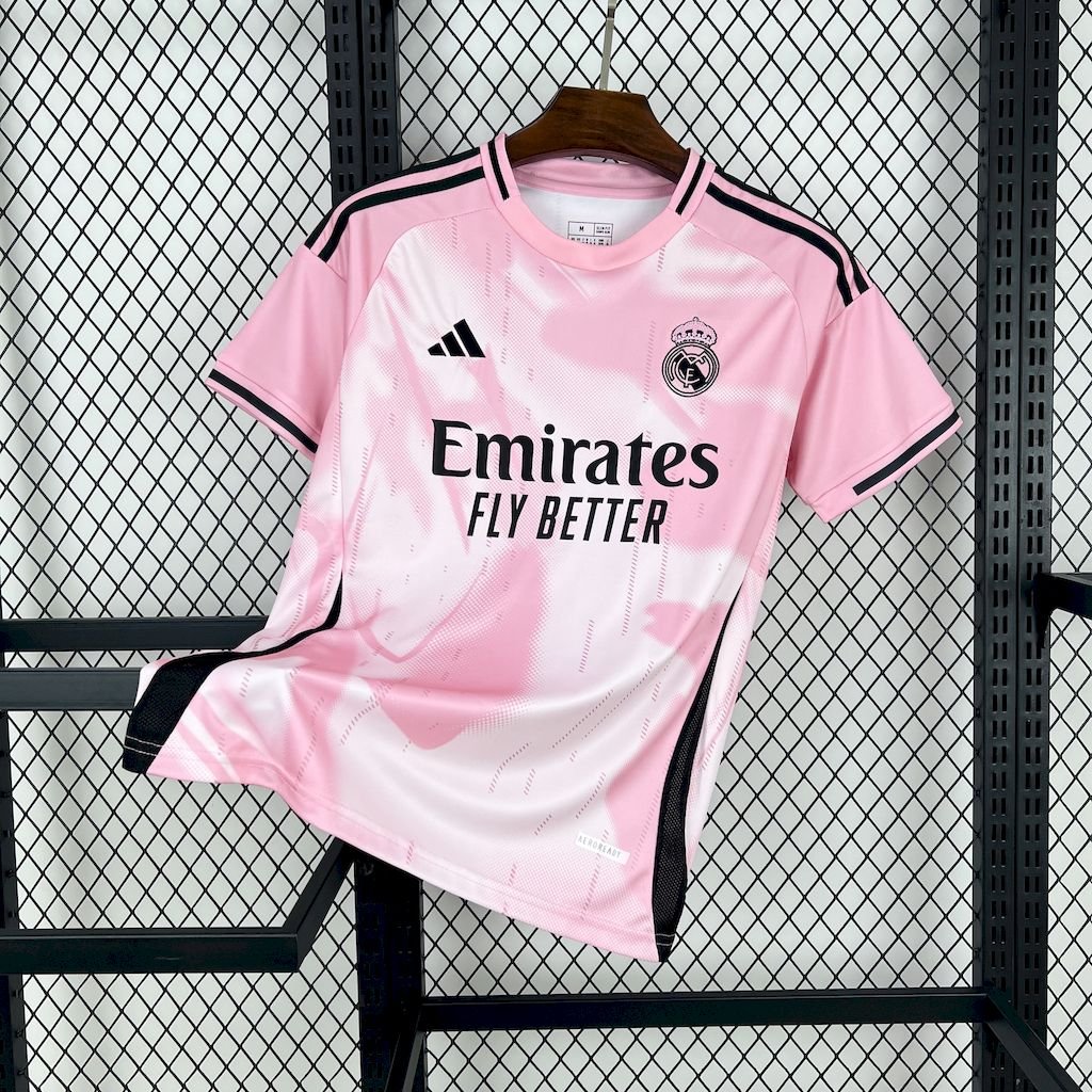 Real Madrid Soccer Jersey Pink Special Edition Custom Shirt 2024/25