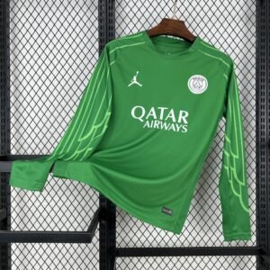 PSG Soccer Jersey Green Custom Long Sleeve Shirt 2025/26