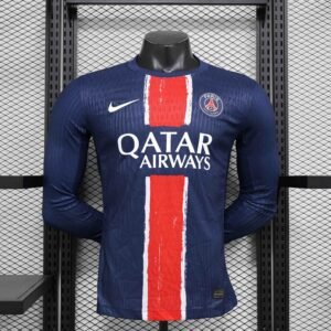 Authentic Soccer Jersey PSG Home Long Sleeve Shirt 2024/25