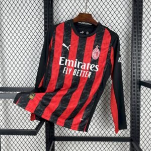 AC Milan Soccer Jersey Home Long Sleeves Custom Shirt 2025/26