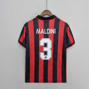 Maldini #3 AC Milan Retro Soccer Jersey Home Shirt 1995/96