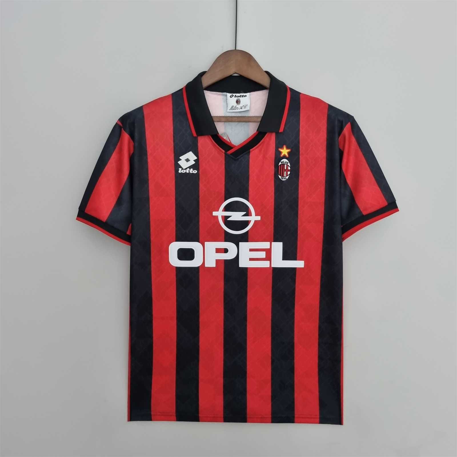 Maldini #3 AC Milan Retro Soccer Jersey Home Shirt 1995/96 - Image 3
