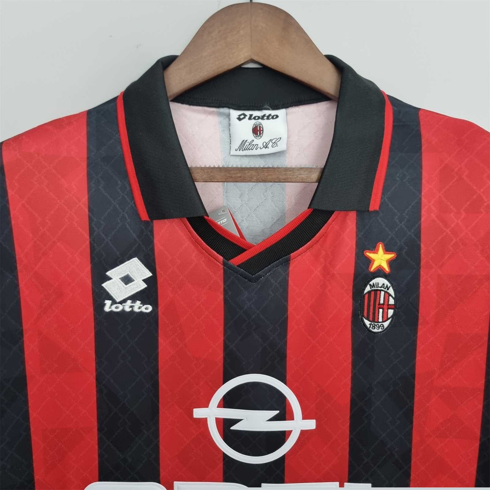 Maldini #3 AC Milan Retro Soccer Jersey Home Shirt 1995/96 - Image 4