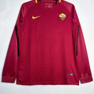 Roma Retro Soccer Jersey Home Long Sleeve Custom Shirt 2017/18