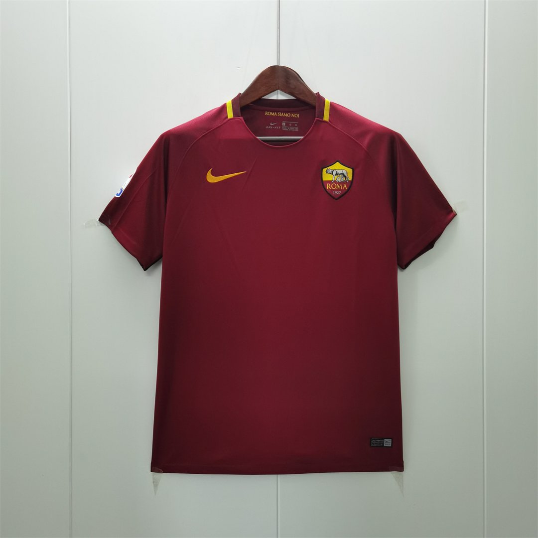 Roma Retro Soccer Jersey Home Custom Shirt 2017/18