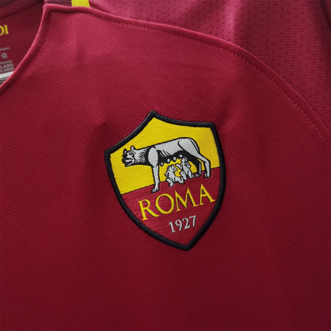 Roma Retro Soccer Jersey Home Custom Shirt 2017/18 - Image 7